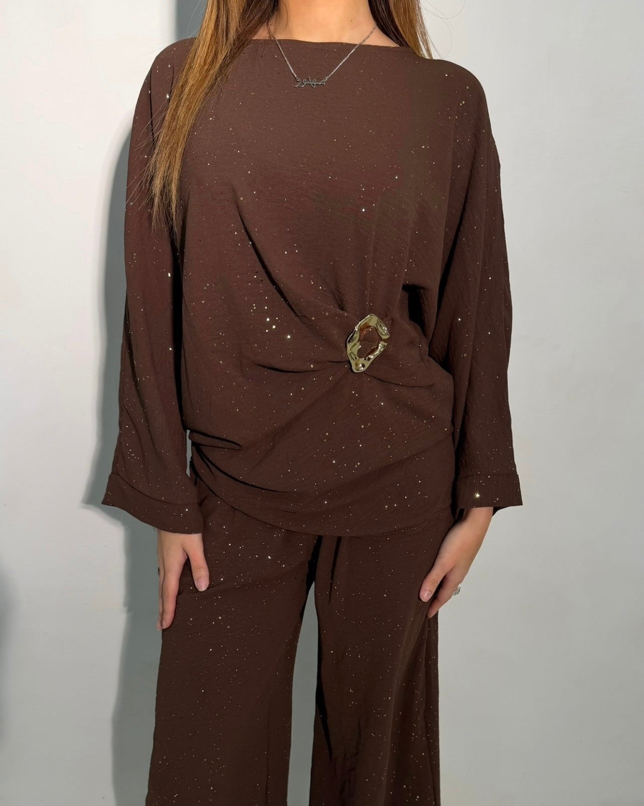 Layali Co Ord Set - Mocha