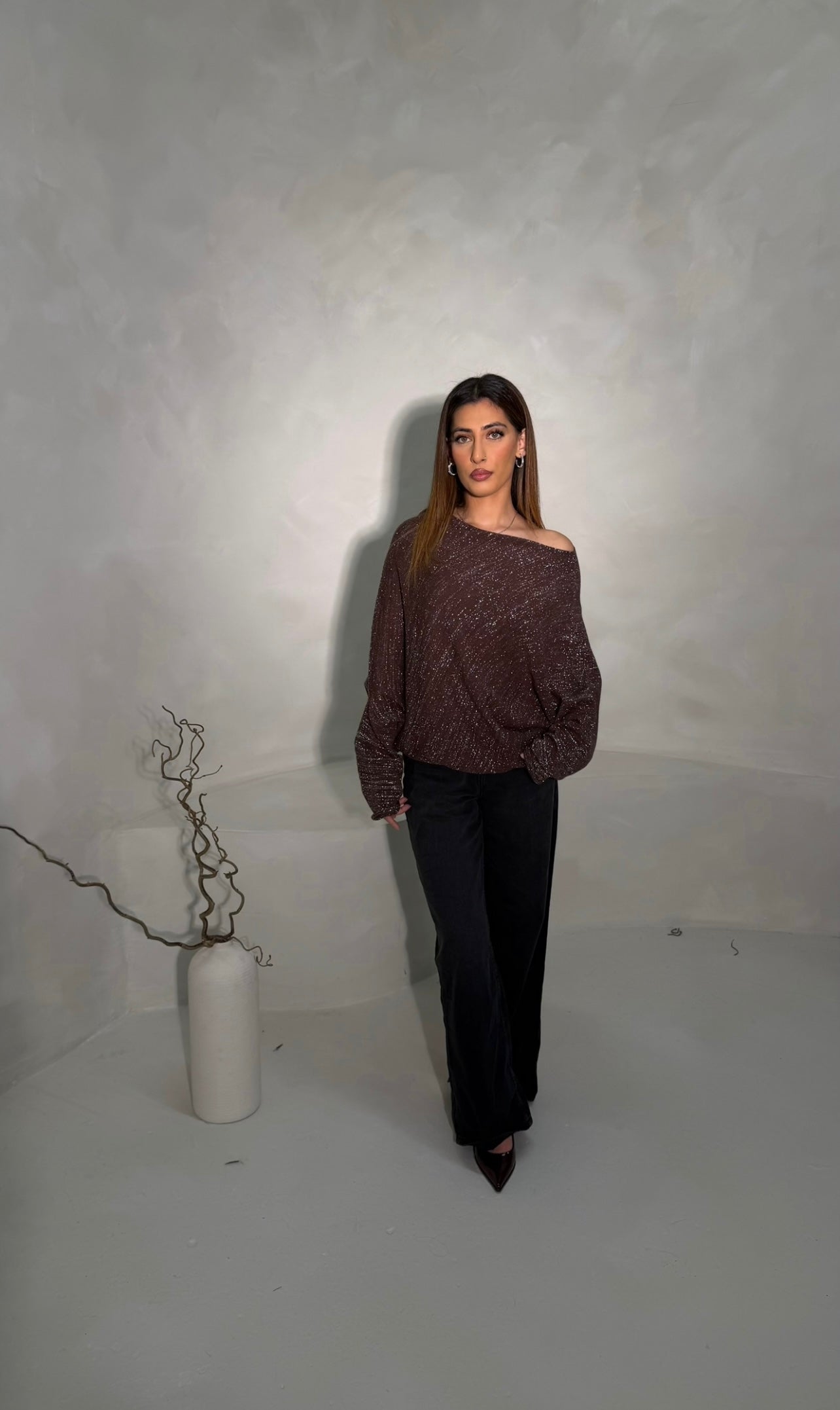 Amirati Poncho Jumper - Brown